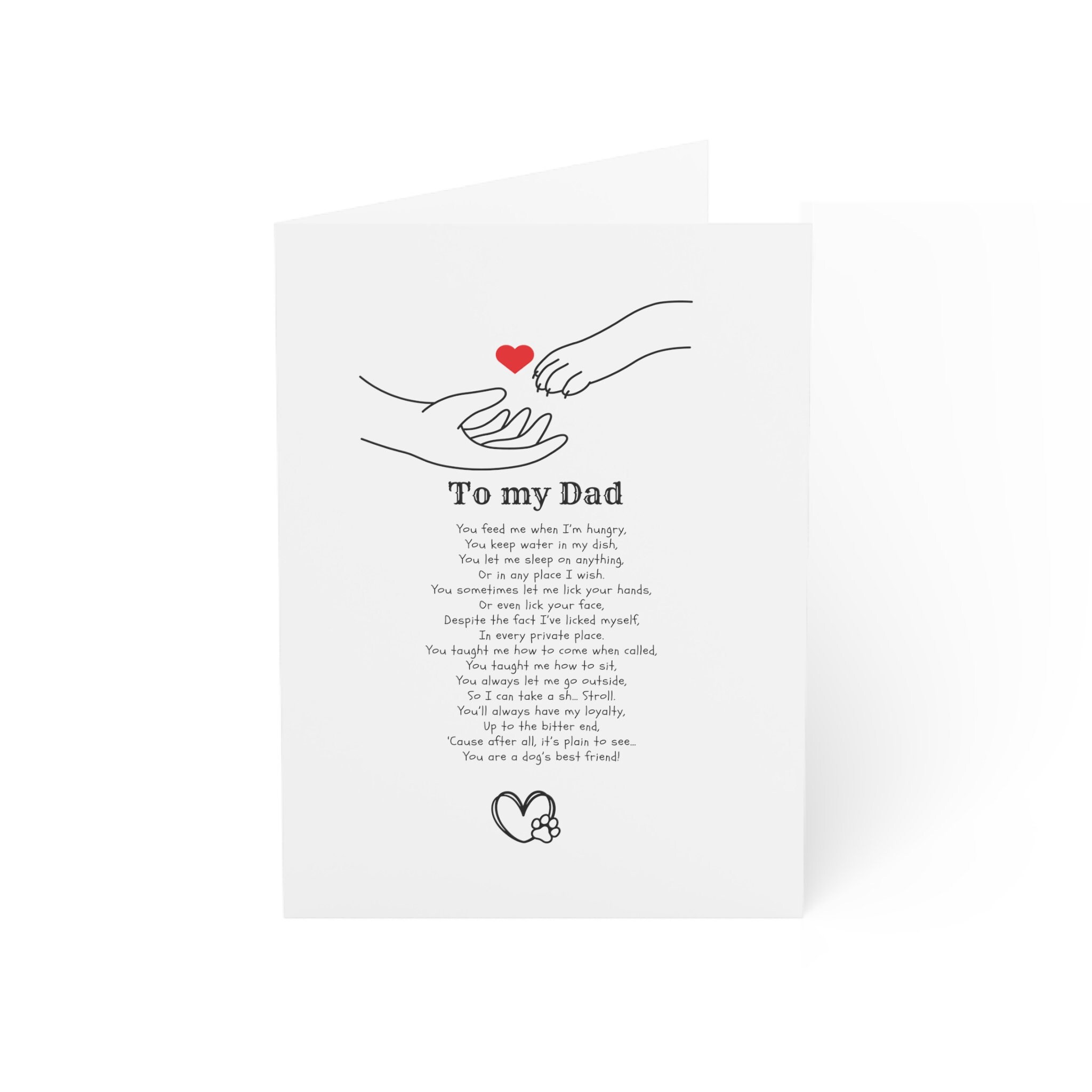 Dog Dad Fathers Day Card Fathers Day Print From the Dog Etsy