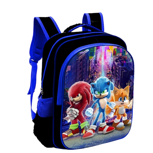 Sonic Backpack for Boys and girls Lightweight School sonic Bookbag Travel Laptop Backpacks for Kids cartoon gift