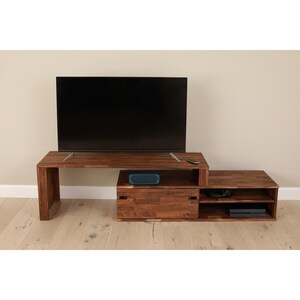 Zuma walnut tv console front lifestyle shot