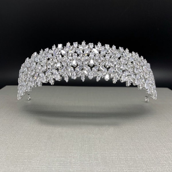 Bridal Headband, Lush Gems with Ultimate Crystal Shine, Quinceanera Headband, Wedding Head piece