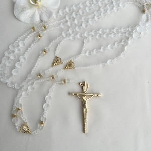 Lazo de Boda,  Wedding Lasso Beads with Cross, Catholic Ceremony Item with heart shaped beads