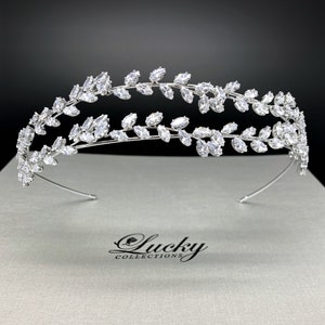 Bridal Headband, Roman Vine Hair Accessory for Bride, Bridesmaid Headband, Swarovski Quinceanera Headband, Crystal Headpiece