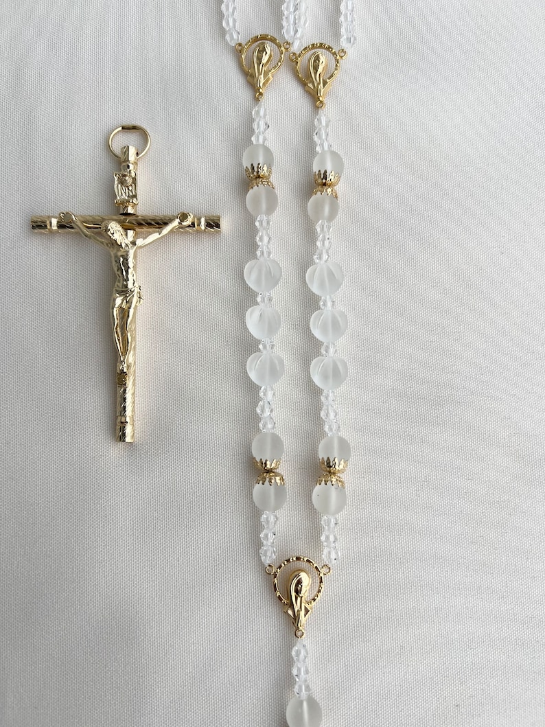 LAZO DE BODA Wedding Lasso, Affordable Lasso Beads with Cross, Heart Shaped Beads image 5