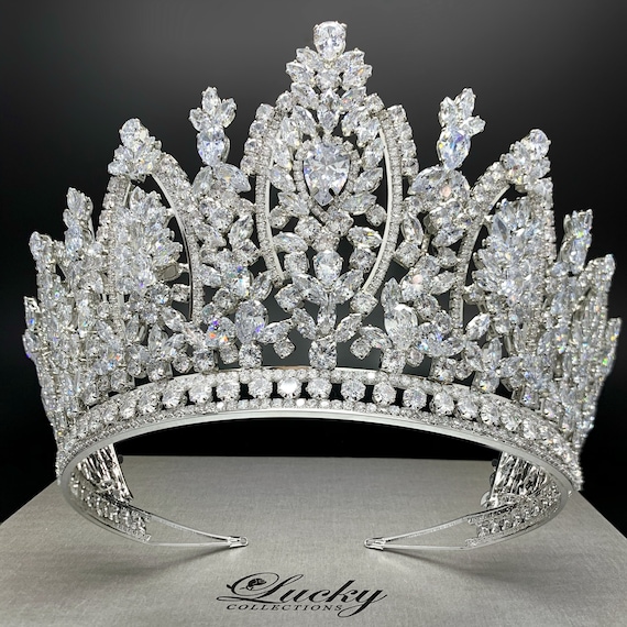 COPY - A quinceañera crown Amazon.com: Jorsnovs Luxury Cubic Zirconia Tall Wedding  main image 4
