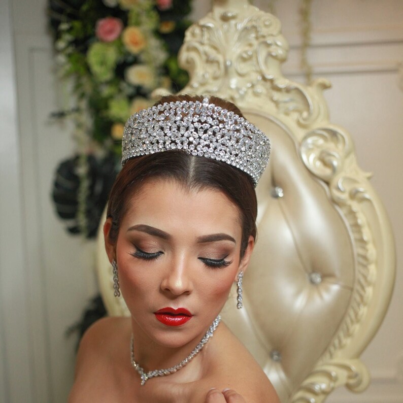 Rhinestone Headband Princess Crown Bridal Headpiece Child