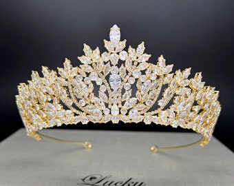 CZ Wedding Tiara Crown, Quinceanera, Pageant