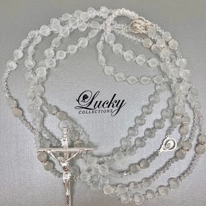 Wedding Lasso Rosary Beads with Cross, Heart Shaped Beads