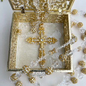 Bridal Lasso & Lasso box, Sparkling Beads, Shiny Lazo Y Caja de Boda, Ultimate Wedding Lasso, Crystal and Rhinestone