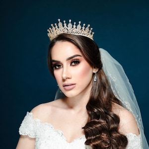 Wedding Tiara , Crystal Crown for Bride, Bridal Hair Accessories , Elegant Bride Crown, Quinceanera Corona, Quince Tiara, 15 Anos Crown