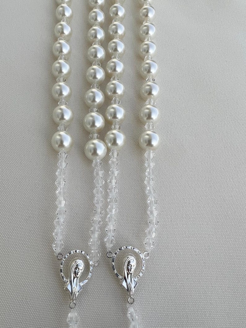 Wedding rosary, Unity lasso, Classic Pearl Wedding Lasso by Lucky Collections ™