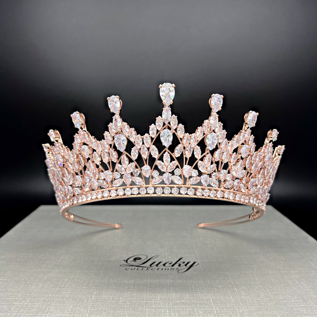 Quinceanera Tiara, Bridal Crown, Zirconia Crown for Bride, Corona