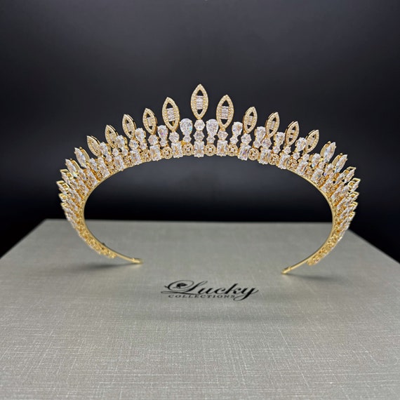 closed halo tiara/crown. Amazon.com: EliteBloom Crystal Tiara Crowns for Women  main image 3