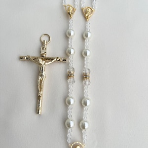 Wedding rosary, Unity lasso, Classic Pearl Wedding Lasso by Lucky Collections ™