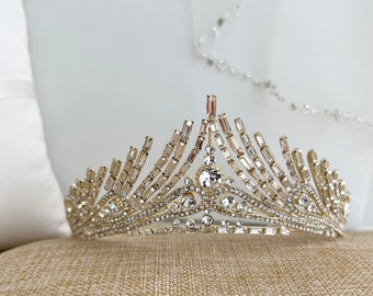 Bridal Crown, Quinceanera Tiara, Corona for Quince, Pageant  display picture 3
