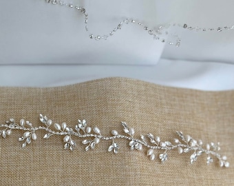 WEDDING HAIR VINE-Bridal Flexible Hairpiece, Swarovski Crystal Hair Vines, Light and comfortable to wear all day