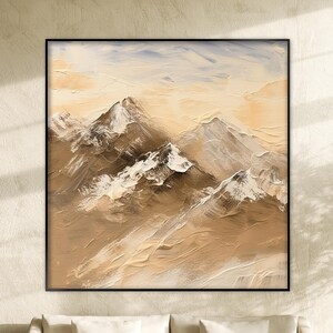 Mountain Landscape, 100% Hand Painted, Textured Painting, Abstract Oil Painting, Acrylic Painting, Wall Decor Living Room, Office Wall Art