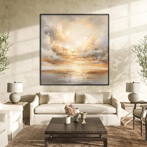 Ocean Landscape, Sunset, Seascape 100% Hand Painted, Textured Painting, Abstract Oil Painting, Acrylic Painting, Wall Decor Living Room