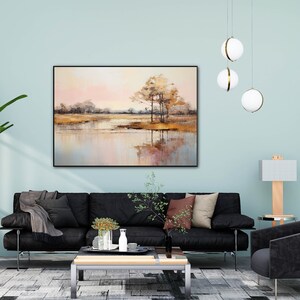 Landscape, 100% Hand Painted, Textured Painting, Abstract Oil Painting, Acrylic Painting, Wall Decor Living Room, Office Wall Art