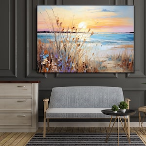 Landscape, 100% Hand Painted, Textured Painting, Abstract Oil Painting, Acrylic Painting, Wall Decor Living Room, Office Wall Art