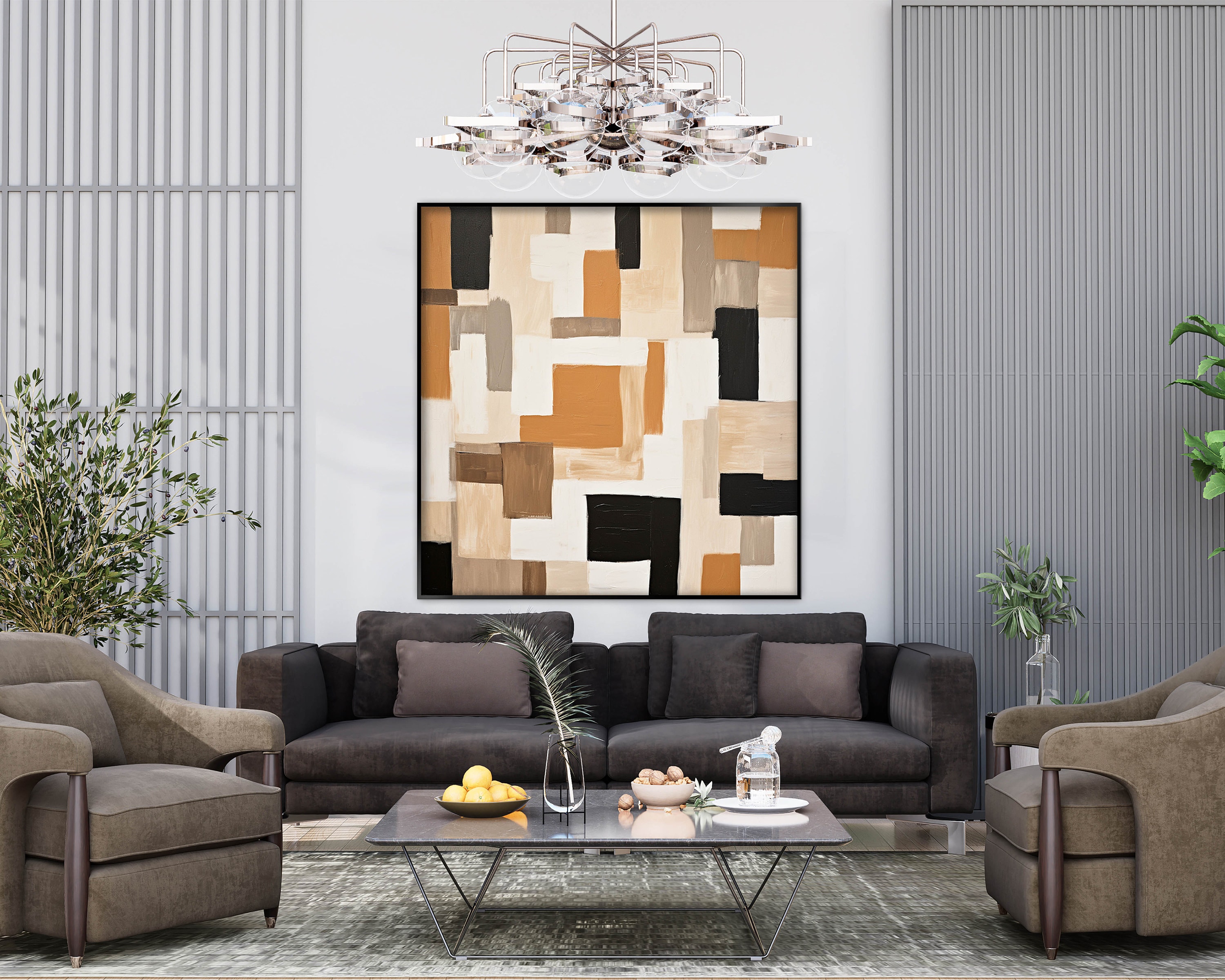 Geometric Abstract,100% Hand Painted, Textured Painting, Abstract Oil Painting, Acrylic Painting, Wall Decor Living Room, Office Wall Art