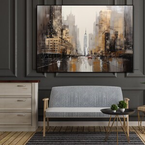 City View,100% Hand Painted, Textured Painting, Abstract Oil Painting, Acrylic Painting, Wall Decor Living Room, Office Wall Art