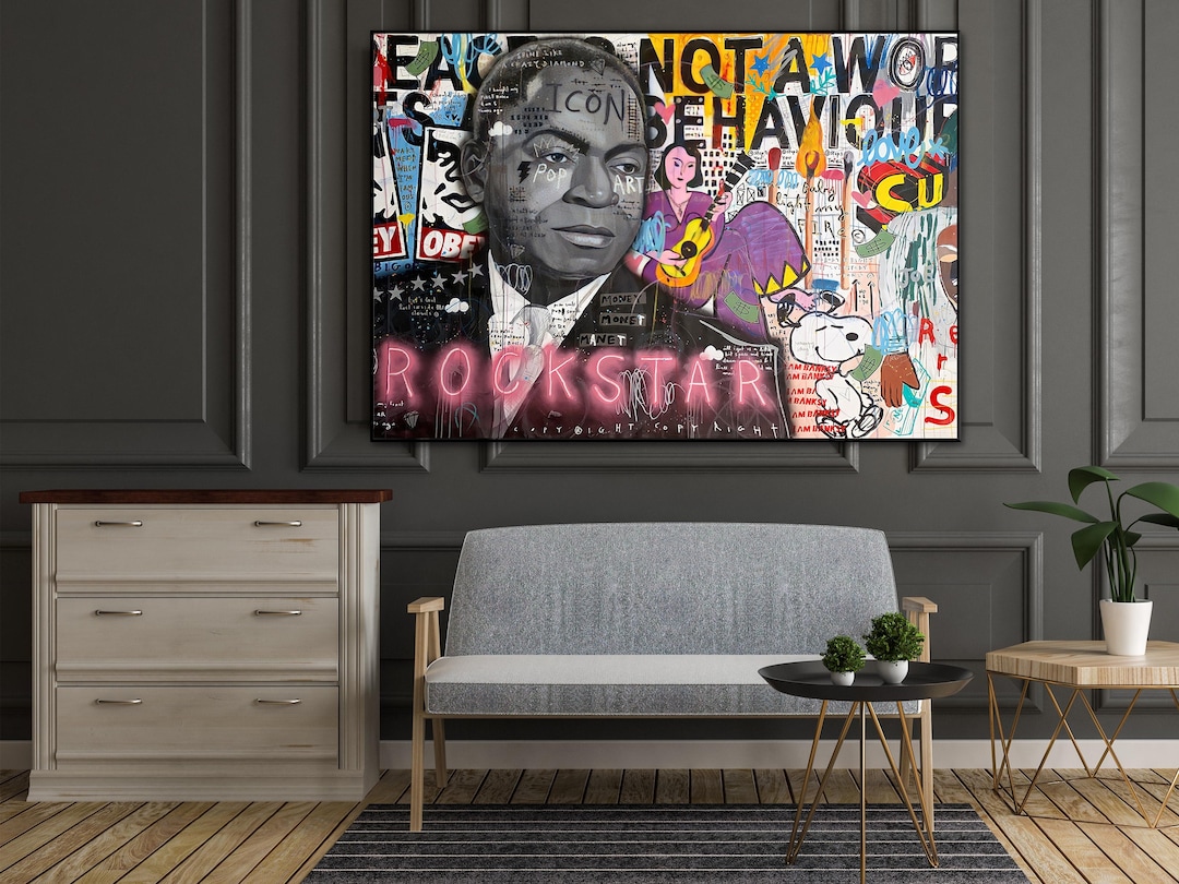 Hand Painted Rock Star Canvas Art Graffiti Pop Art Etsy UK hand-painted-rock-star-canvas-art-graffiti-pop-art-etsy-uk