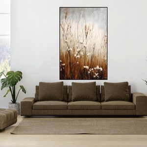 Cotton Field,100% Hand Painted, Textured Painting, Abstract Oil Painting, Acrylic Painting, Wall Decor Living Room, Office Wall Art