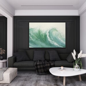 Ocean Landscape, Ocean Scenery, Waves 100% Hand Painted, Textured Painting, Abstract Oil Painting, Acrylic Painting, Wall Decor Living Room