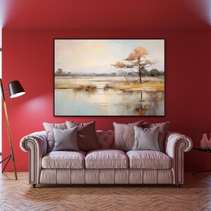 Landscape,100% Hand Painted, Textured Painting, Abstract Oil Painting, Acrylic Painting, Wall Decor Living Room, Office Wall Art