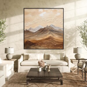 Mountains, 100% Hand Painted, Textured Painting, Abstract Oil Painting, Acrylic Painting, Wall Decor Living Room, Office Wall Art