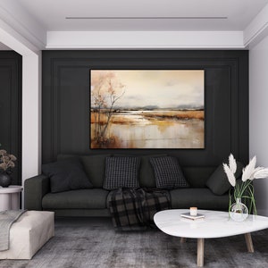 Landscape,100% Hand Painted, Textured Painting, Abstract Oil Painting, Acrylic Painting, Wall Decor Living Room, Office Wall Art
