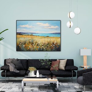 Nature View, 100% Hand Painted, Textured Painting, Abstract Oil Painting, Acrylic Painting, Wall Decor Living Room, Office Wall Art