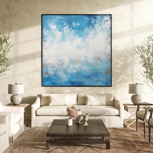 Cloud Landscape 100% Hand Painted, Textured Painting, Abstract Oil Painting, Acrylic Painting, Wall Decor Living Room, Office Wall Art