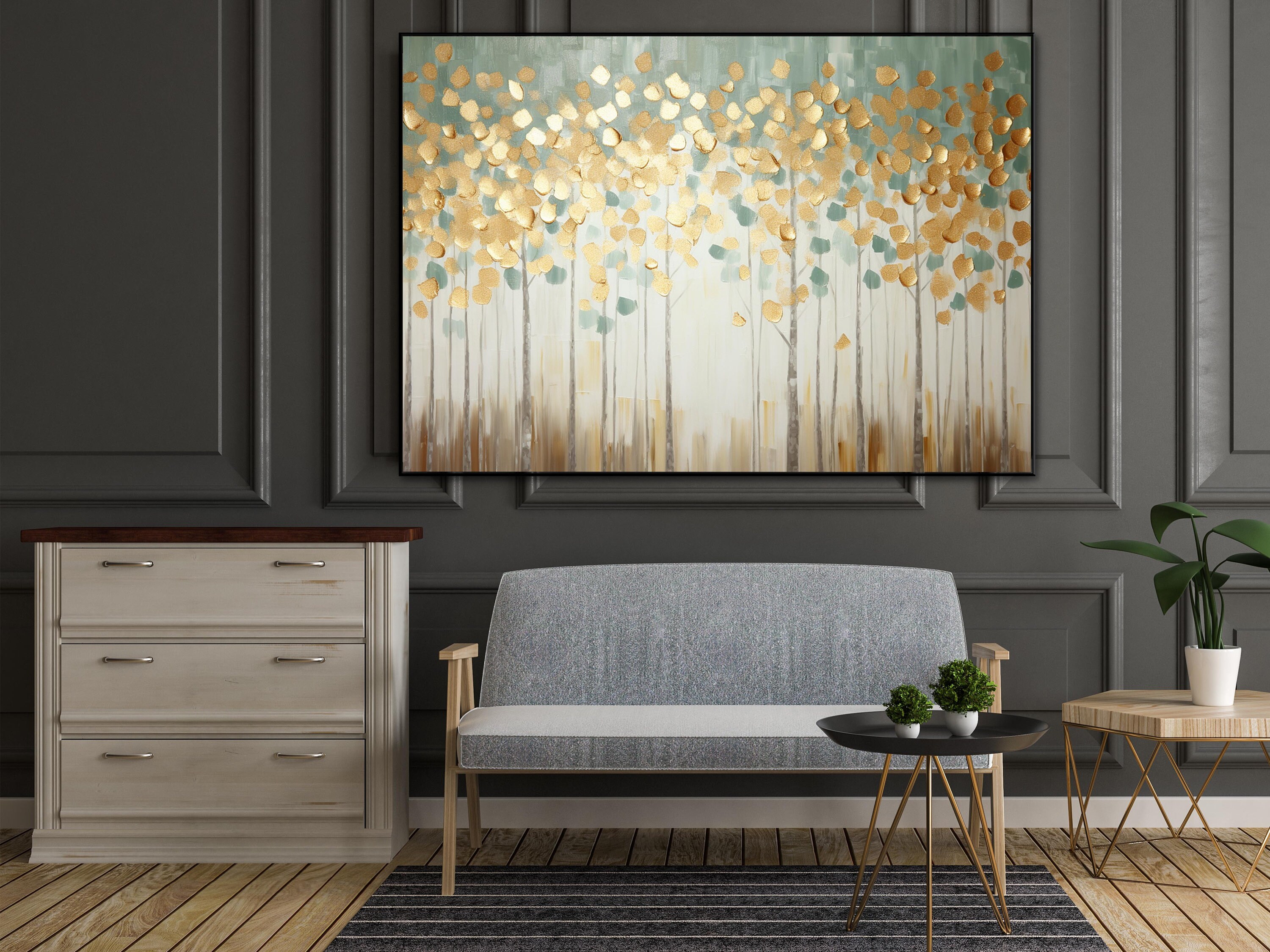 『黄金の葉』絵画 アクリル画/原画 5a5603102965682d3ce0b7c1eb765f