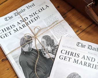 Programma di giornali di nozze / Completamente personalizzabile / Stampato o solo design PDF