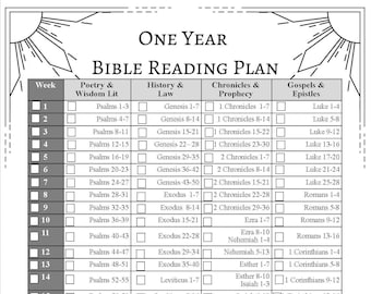 Printable Bible Reading Plan - Etsy