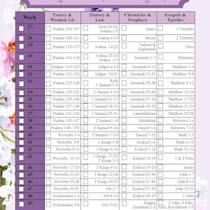 Printable Bible Reading Plan - Etsy