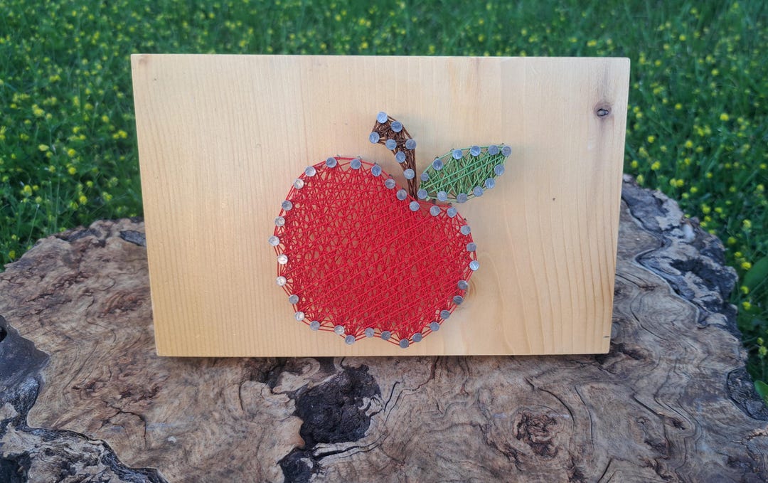 Apple Stringtemplate Apple String Art - Teacher Appreciation Gift - Etsy