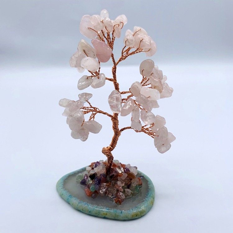 Arbre Feng Shui Chakra Pierre Naturelle Yoga Amour & Amitié Décoration