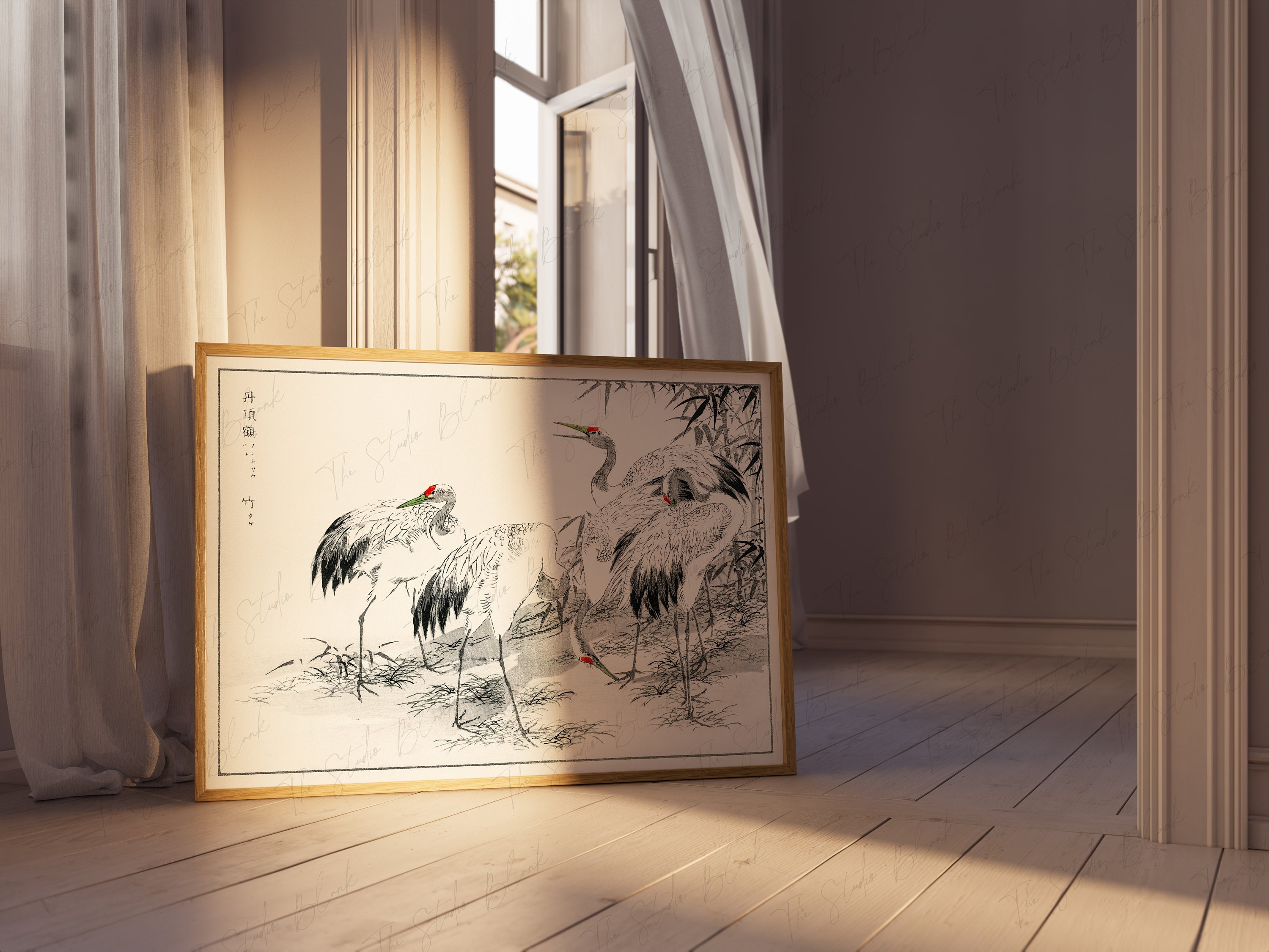 Horizontal Frame Mockup, Landscape Frame Mock-Up, Art Print Display, Wood Frame Poster Art Mockup, Modern Minimal Interior Art Mockup Psd