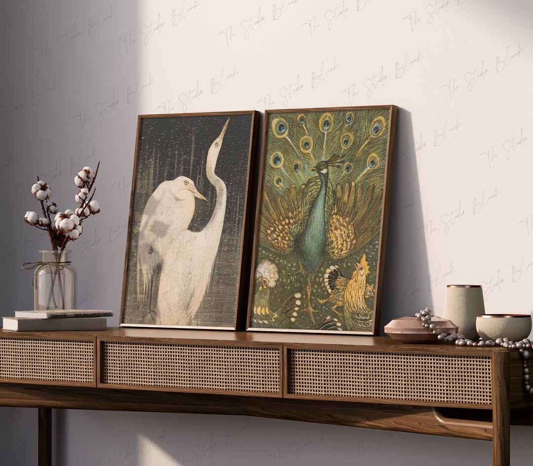 2 Frames Mockup, Double Frame Art Mockup, Interior Soft Light Frame