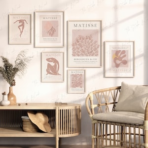 Gallery Wall Mockup, 6 Frames Interior Mock-up, Living Room Frame Mock Up, Art Print gallery set mockup, Minimalistic Poster display,PSD JPG