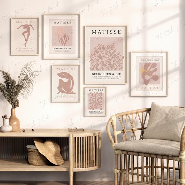 Gallery Wall Mockup, 6 Frames Interior Mock-up, Living Room Frame Mock Up, Art Print gallery set mockup, Minimalistic Poster display,PSD JPG
