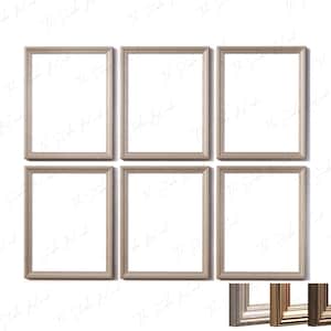 Maqueta de impresión de 6 marcos, maqueta de pared de galería vintage, maqueta de marco de impresión de arte, maqueta de marco de galería de oro vintage, conjunto de marcos de madera ecléctico