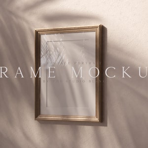 Vintage Frame Mockup, Vintage Art Print mockup, Shadow Frame Mock Up, Rustic Old Wood mock up, Digital Frame mockup, Natural Light mockup