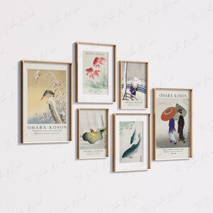 6 Gold Frames Gallery Wall Mockup, Set of 6 interior Mockup, Minimal print wall Mock-Up, Art Print Set Mockup, Gold Frames Display, Psd
