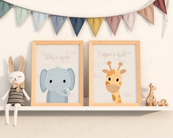 Maqueta de 2 marcos de Boho Nursery, Maqueta de interiores, Maqueta de habitación infantil, Maqueta de Artprint, Maqueta de interiores para niños, Maqueta de niños de 2 marcos, Maqueta de sala de juguetes