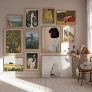 Gallery Wall Art Set Rahmen Mockup, DIN A ISO Kunstdruck Mehrere Rahmen MockUp, druckbares Poster Art Mockup, Mockup Vorlage, Smart PSD Mockup