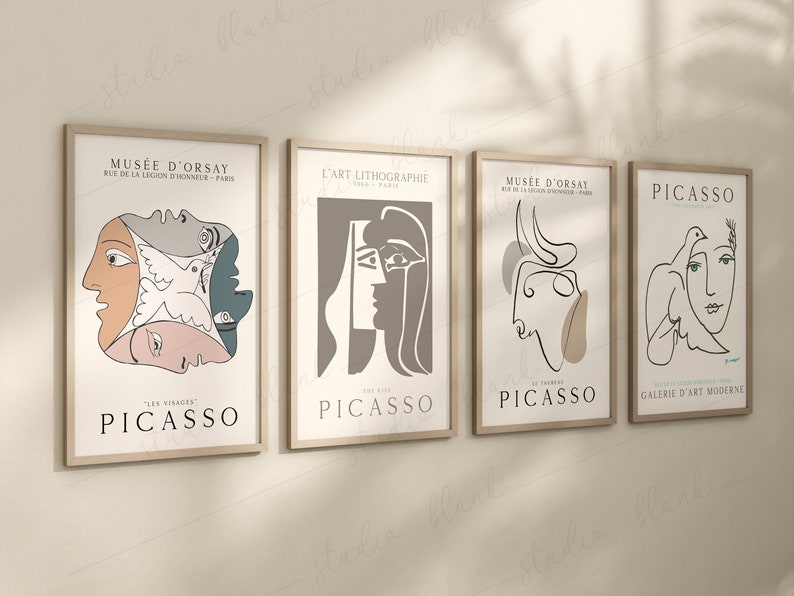 4 Frames Print Mockup Printable Art Mockup Modern Minimalist - Etsy