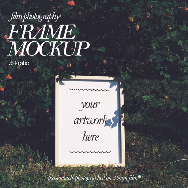 Artwork Mockup Natural Sun Light Frame Mockup Art Print Display Modern Printable Art Mockup Artwork Poster Mockup Wood Frame Nature Mockup